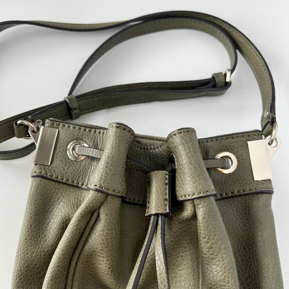 Guess 1981 Drawstring Bucket Bag in Olive Green - Picture 3 of 12
